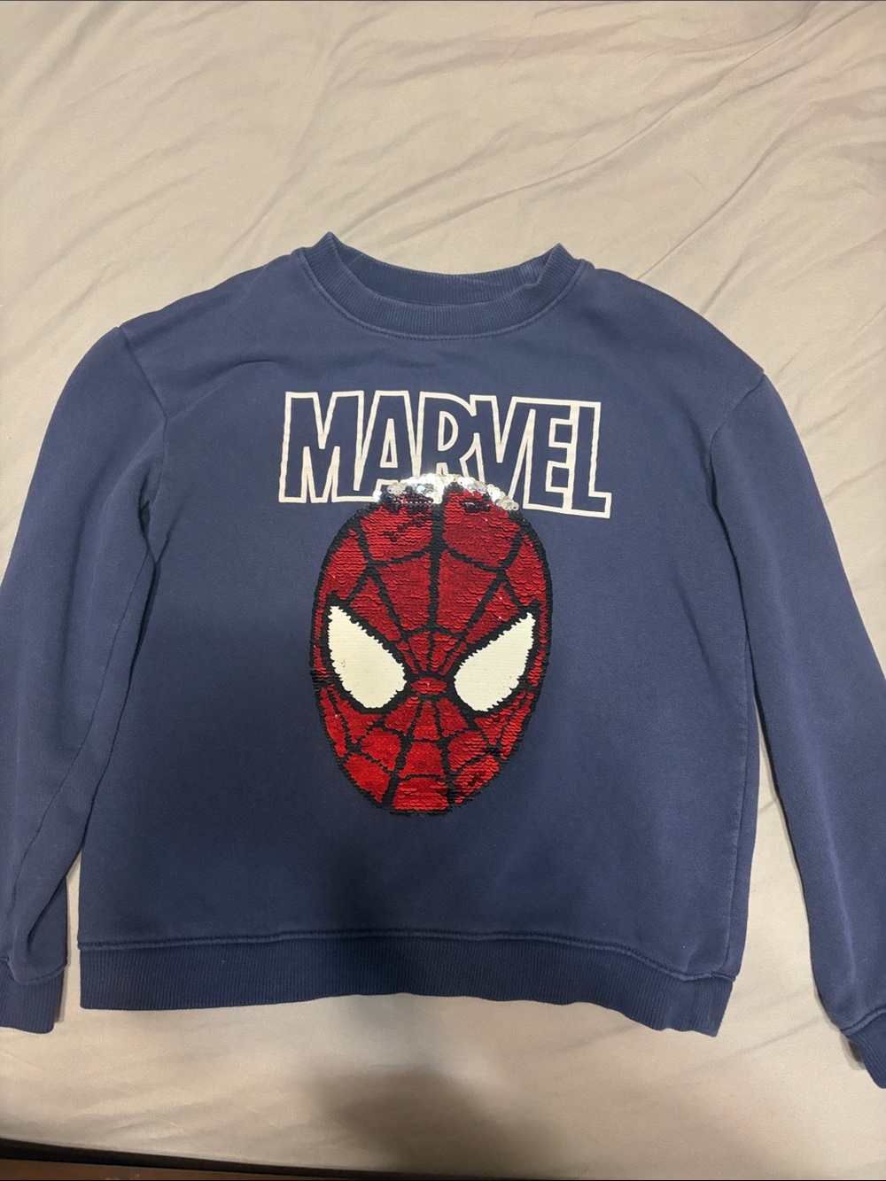 Marvel Blue Kids Spider-Man Sequin Sweatshirt